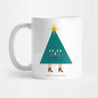 Colorful Cute funny Christmas tree merry Christmas Mug